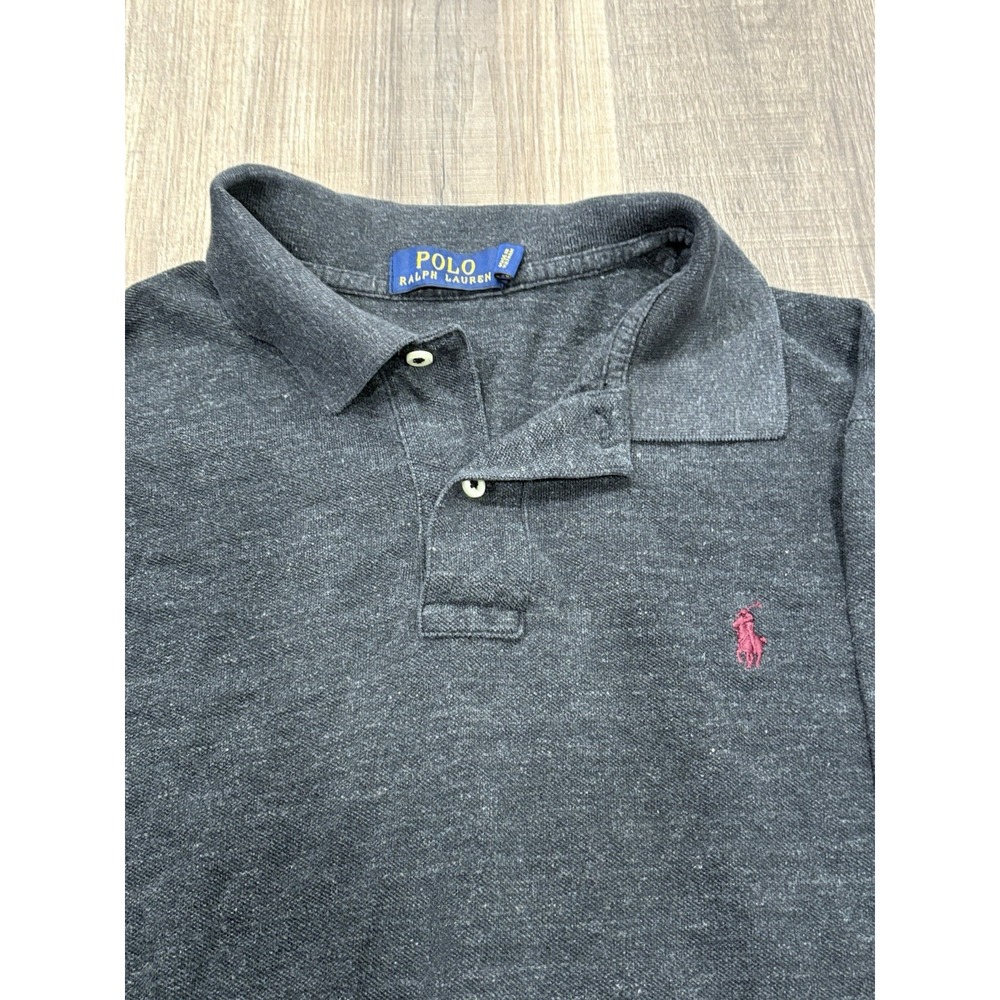 Polo Ralph Lauren Polo Men's‎ Dark Gray Long Sleeve Collared Size Large Cotton